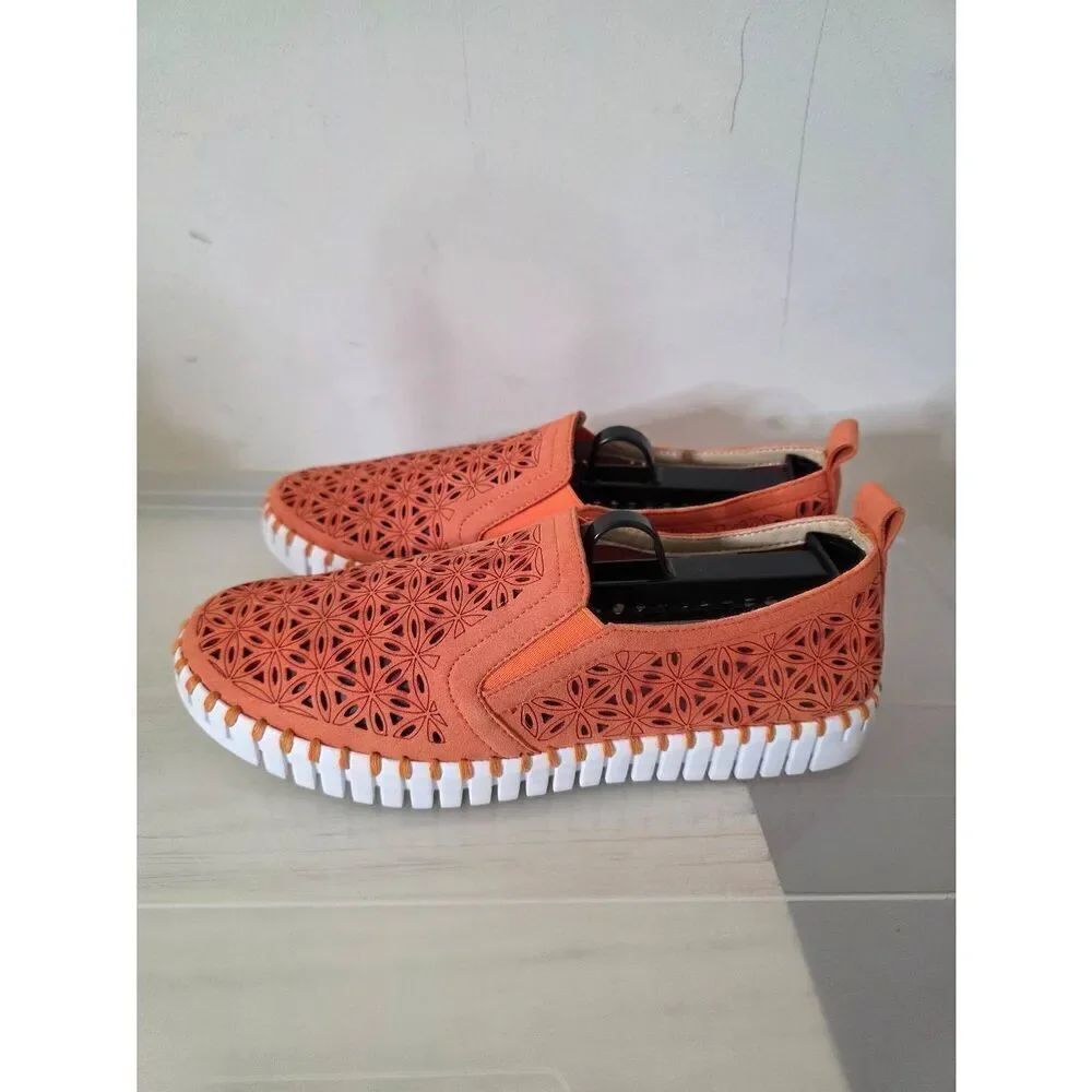 ILSE JACOBSEN Adult Female Tulip139 Flats, Color: Mango Sorbet, Size: 39 (US 9-9